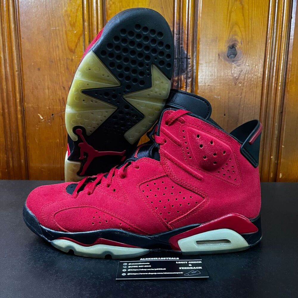 Jordan 6 Retro Toro Bravo Red Suede Bulls Size 9.5 Men (CT8529-600) NO BOX